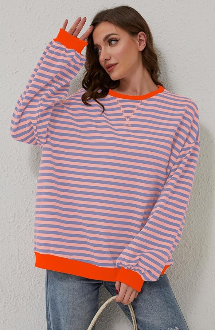 Dames Oversized Trui | Stijlvol gestreept en comfortabel