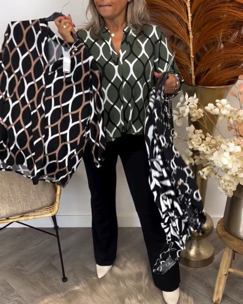 Dames Blouse | Trendy uitstraling met grafische print
