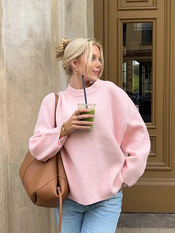 Oversized Dames Trui | Zachte ronde hals en trendy look