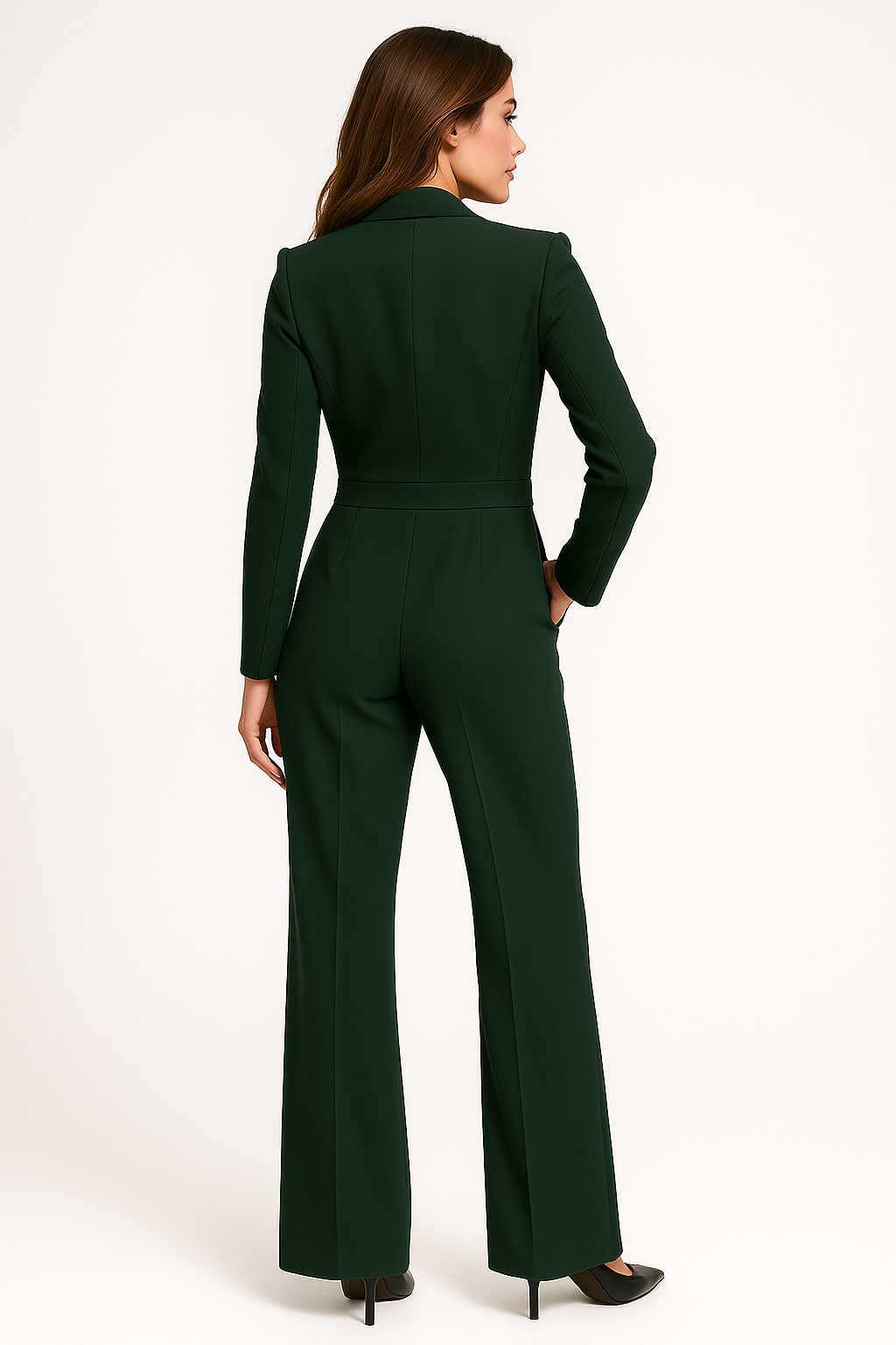 Dames Jumpsuit met Diepe V-hals | Elegante pasvorm met moderne uitstraling