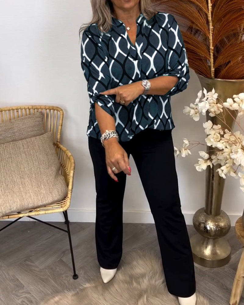 Dames Blouse | Trendy uitstraling met grafische print