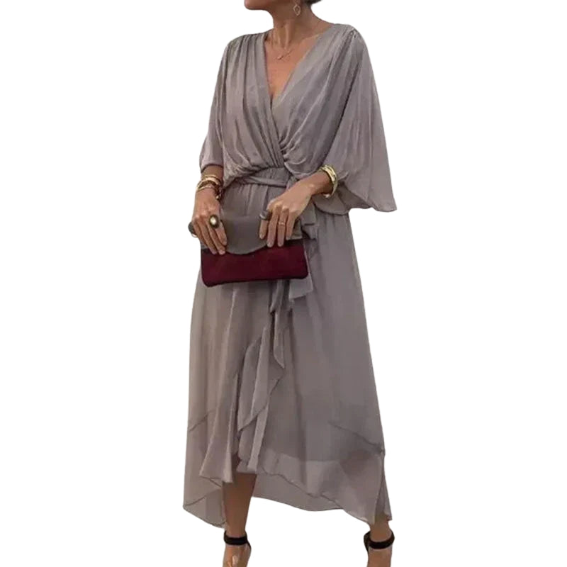 Dames Jurk met Vlindermouw | Elegante pasvorm met luchtige flair