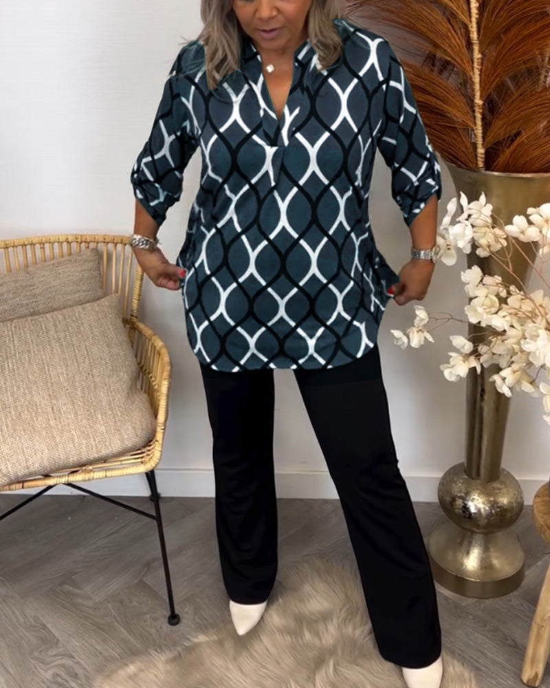 Dames Blouse | Trendy uitstraling met grafische print