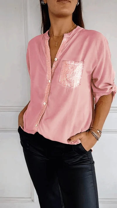 Dames Blouse | Relaxte pasvorm met subtiele glans