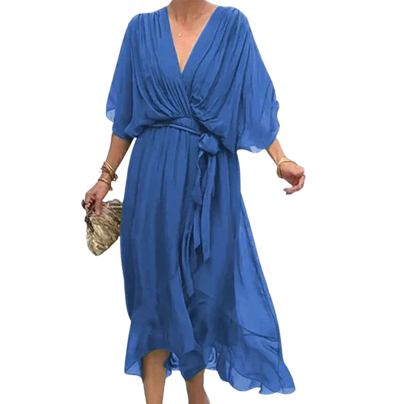 Dames Jurk met Vlindermouw | Elegante pasvorm met luchtige flair