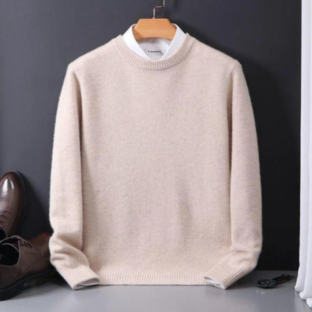 Darel – Heren knit sweater met tijdloze ronde hals