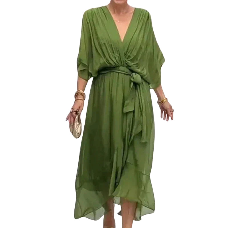 Dames Jurk met Vlindermouw | Elegante pasvorm met luchtige flair
