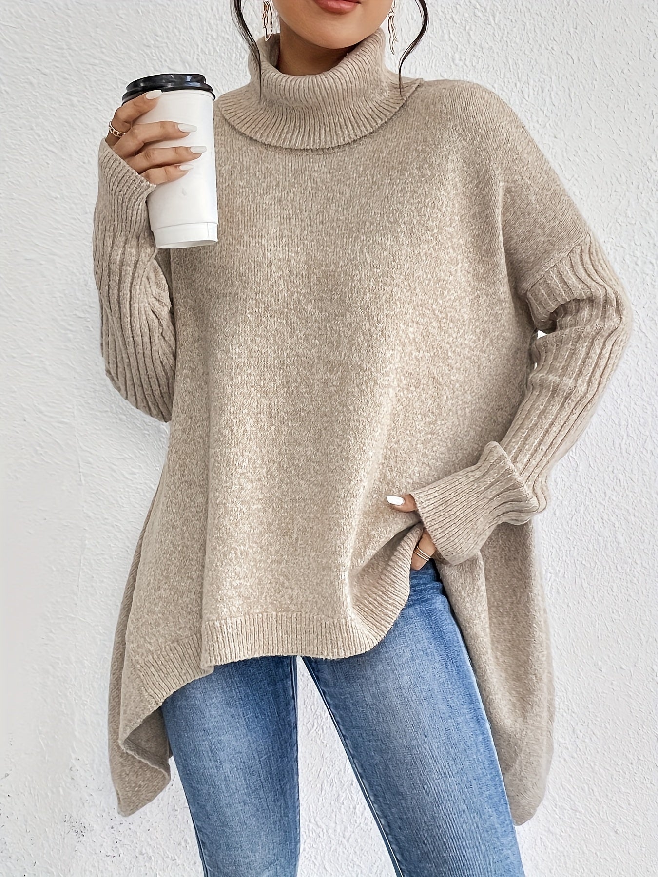 Dames Coltrui | Oversized pasvorm met turtleneck