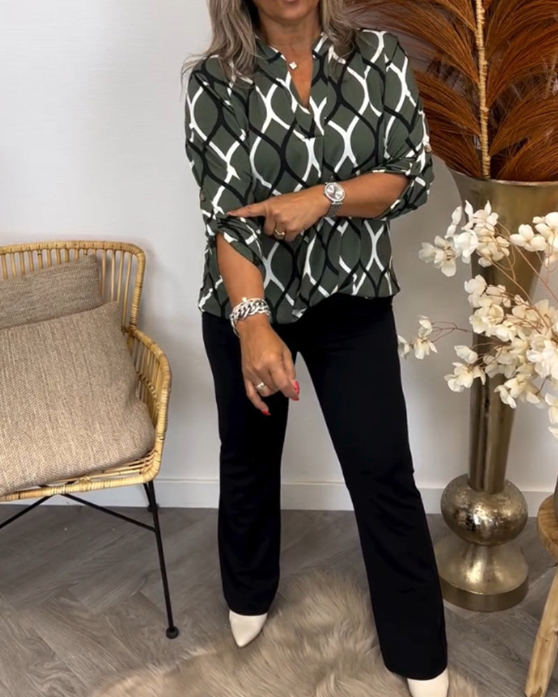 Dames Blouse | Trendy uitstraling met grafische print