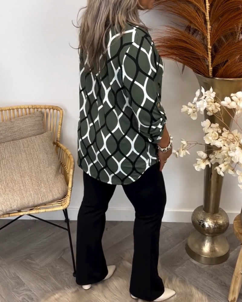 Dames Blouse | Trendy uitstraling met grafische print