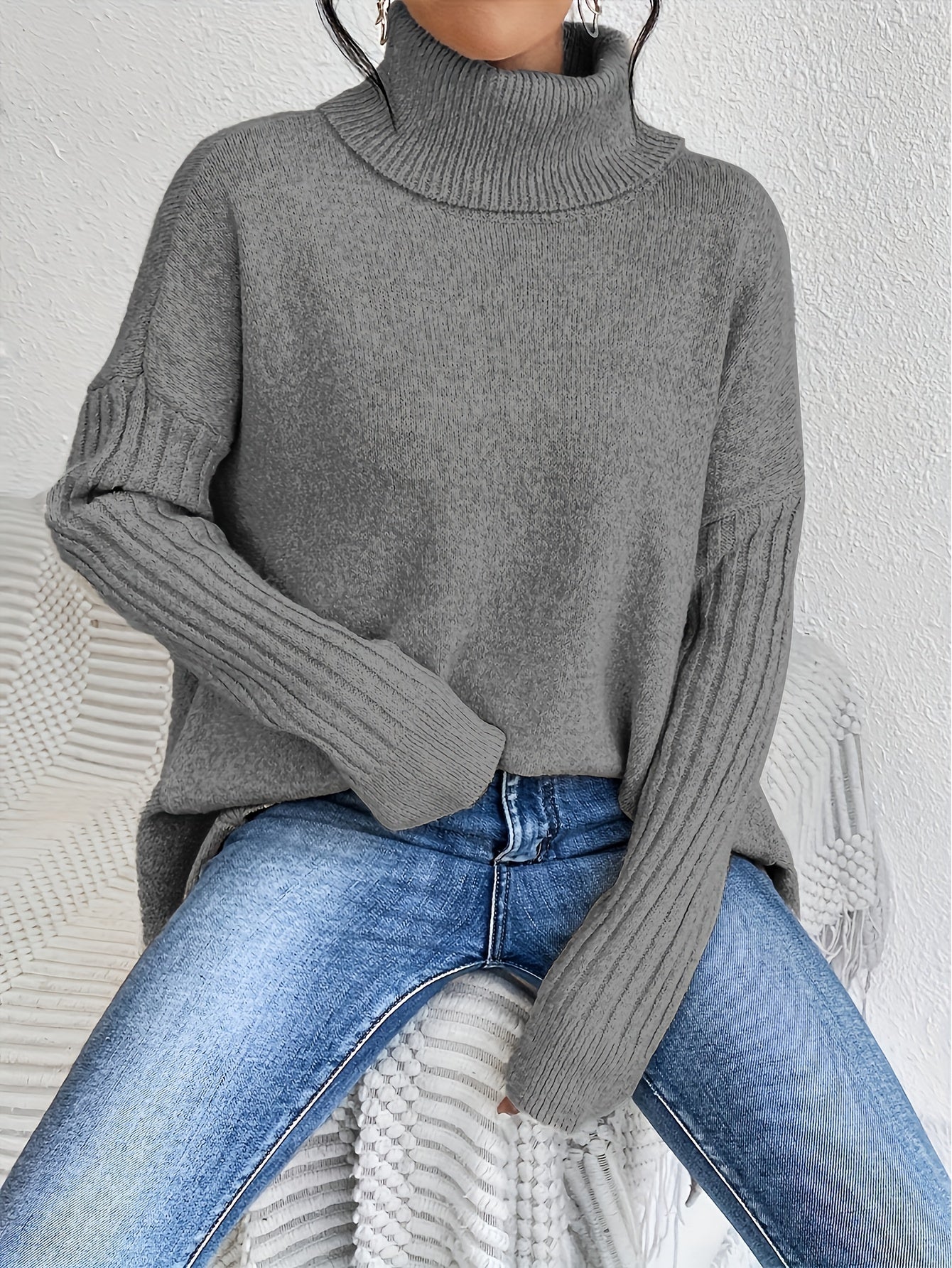Dames Coltrui | Oversized pasvorm met turtleneck