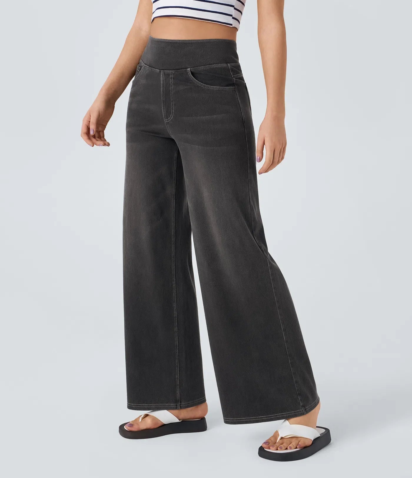 Dames High-Waist Stretch Broek | Comfortabele pasvorm met corrigerende tailleband