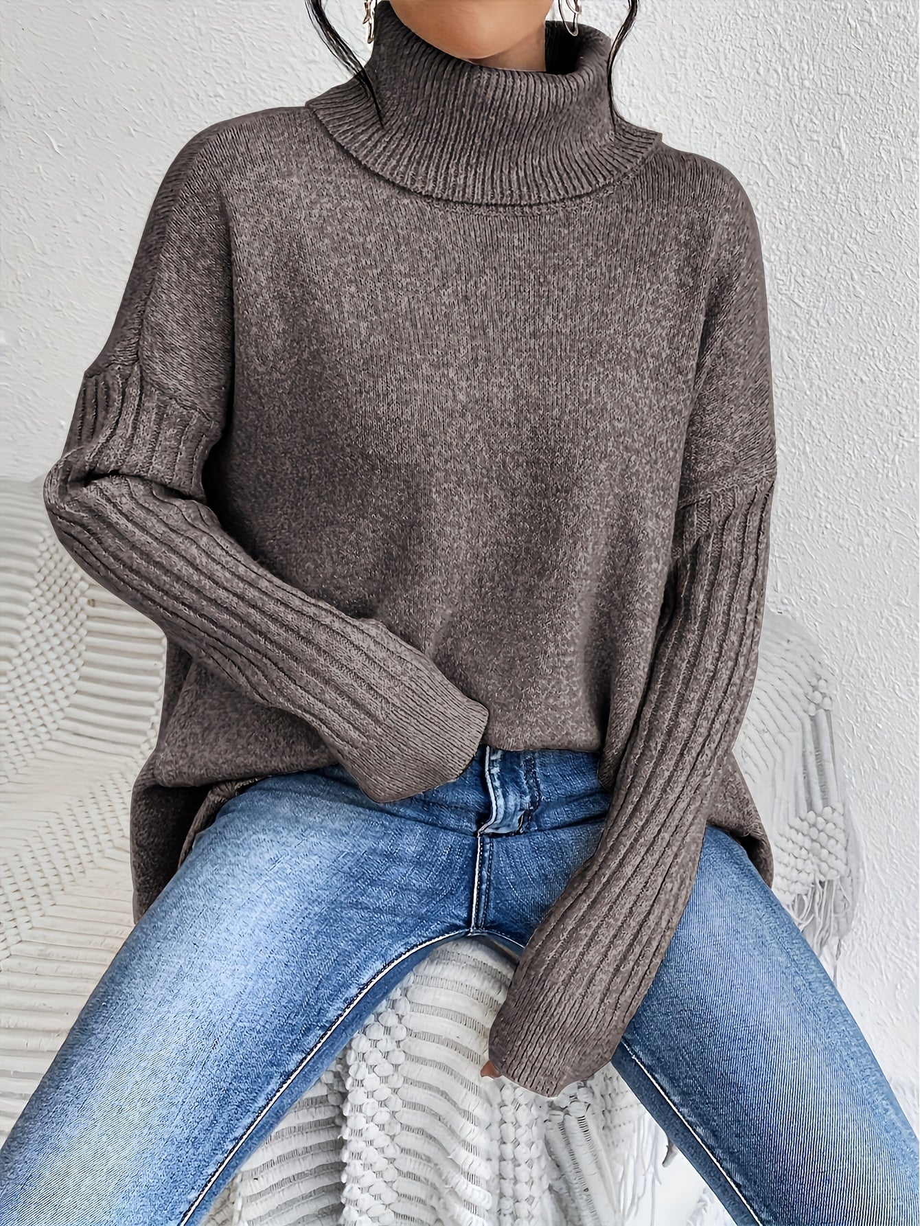 Dames Coltrui | Oversized pasvorm met turtleneck