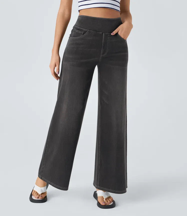 Dames High-Waist Stretch Broek | Comfortabele pasvorm met corrigerende tailleband