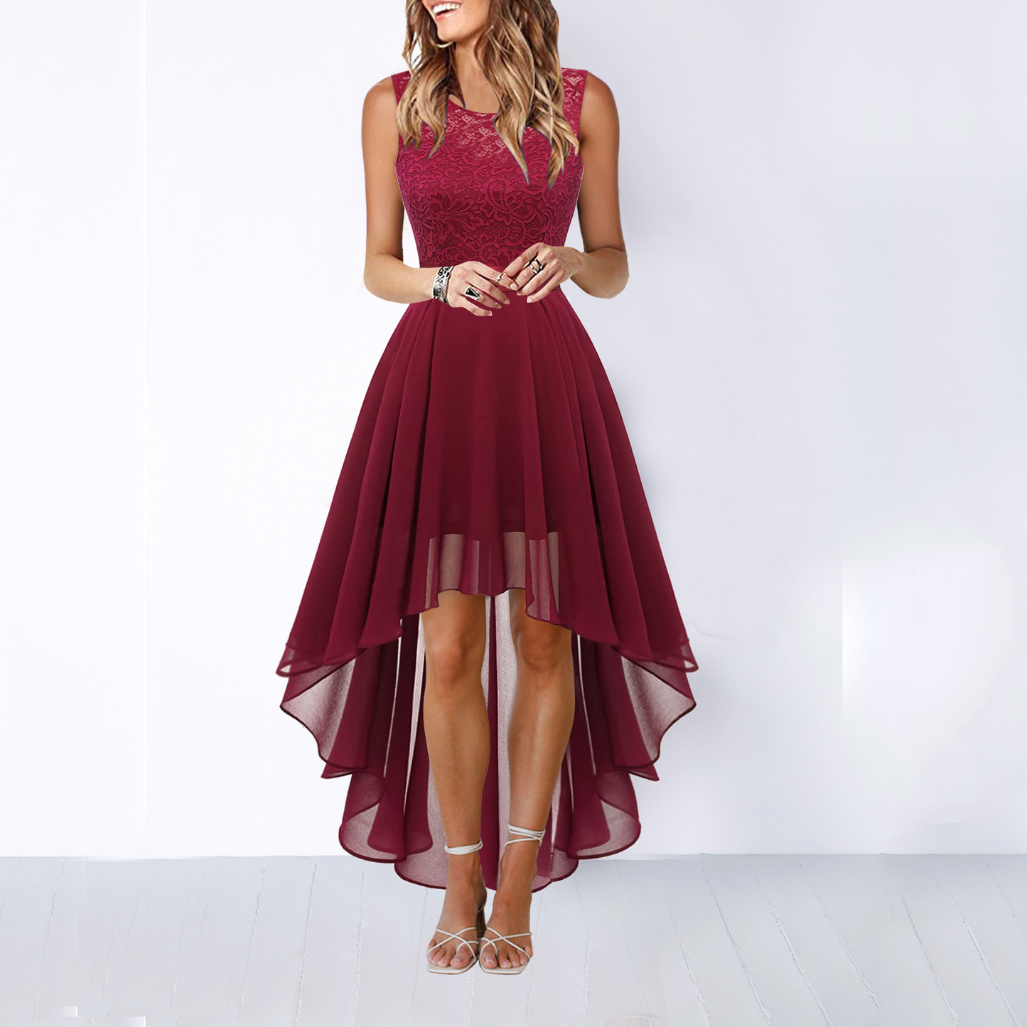 Yinthe – Asymmetrische avondjurk met vloeiende elegantie