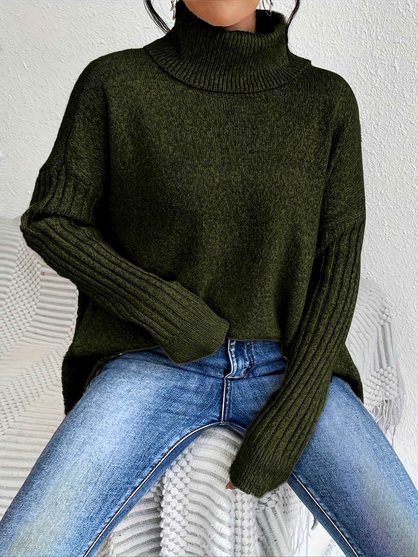 Dames Coltrui | Oversized pasvorm met turtleneck