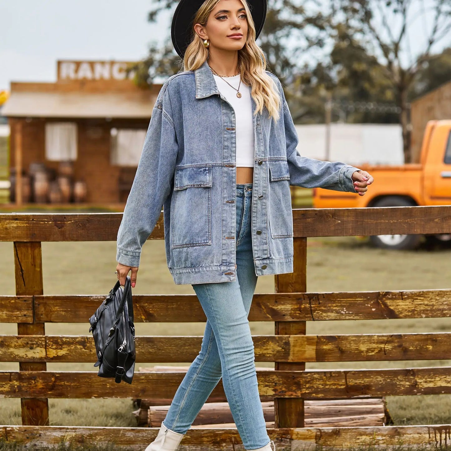 Naya – Dames denim jacket met oversized fit