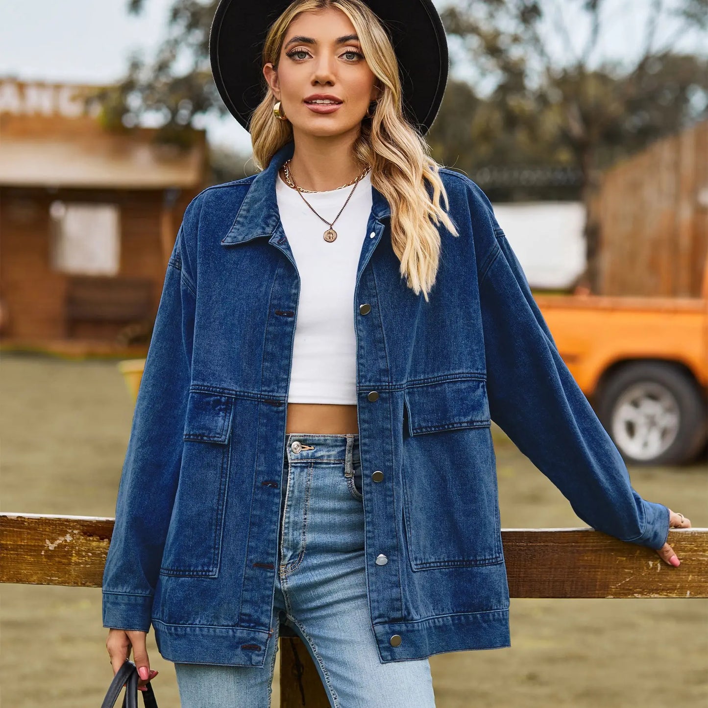 Naya – Dames denim jacket met oversized fit