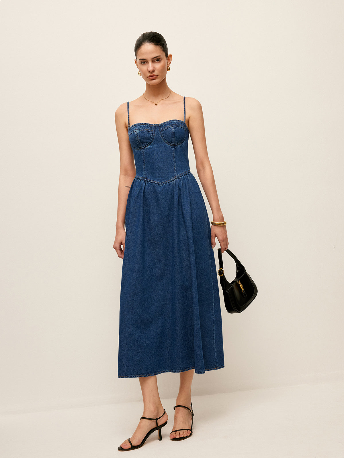 Mara – Denim maxi-jurk met elegante flair