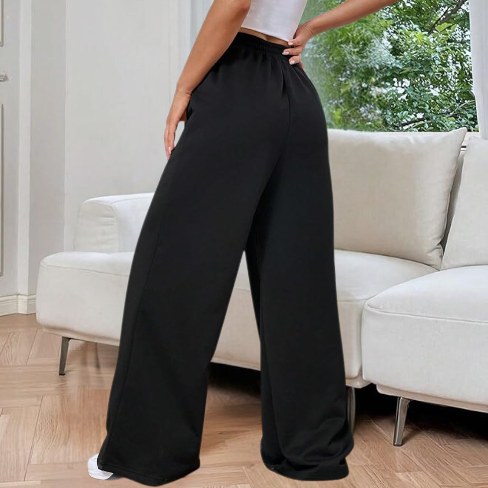 Veya – Dames wide-leg jogger met plooidetail