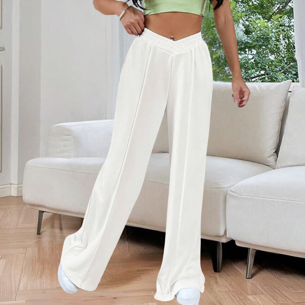 Veya – Dames wide-leg jogger met plooidetail