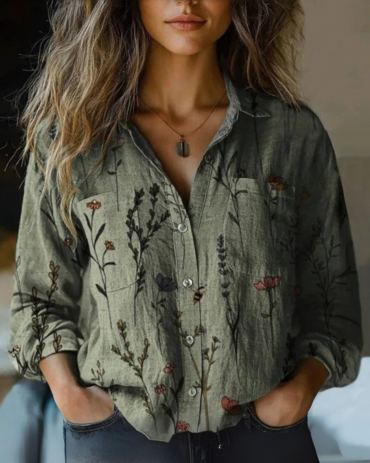Elodie – Dames blouse met vintage flair