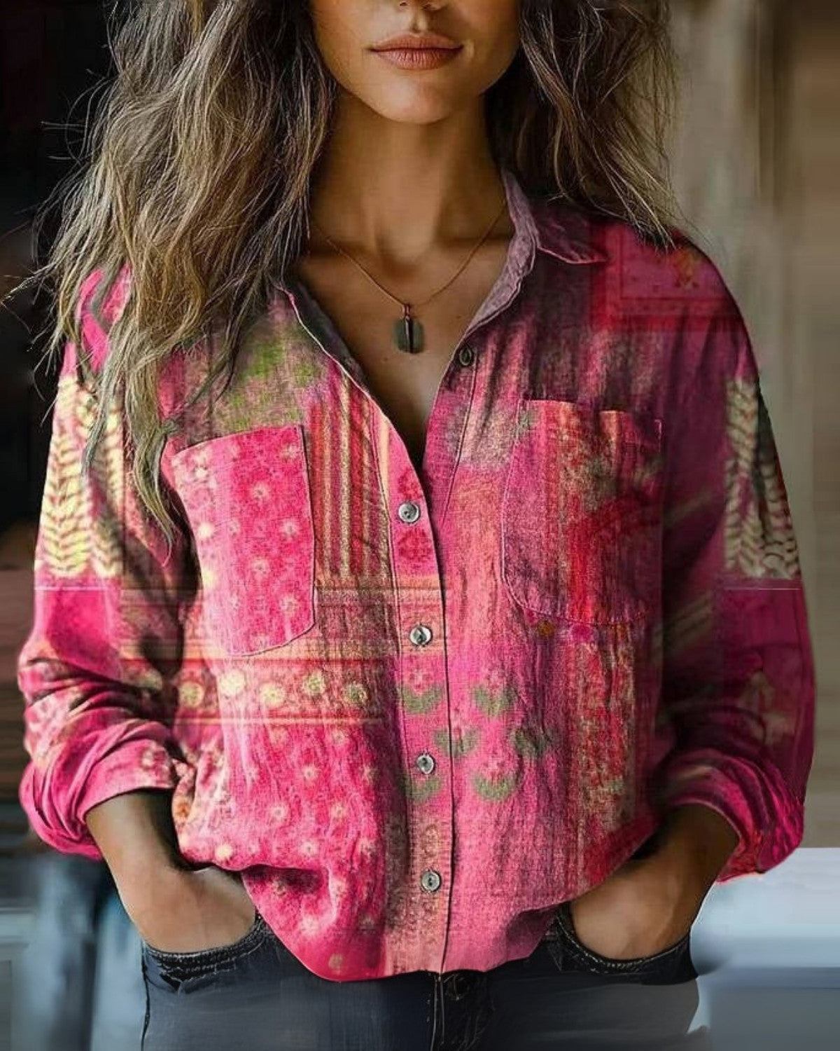 Elodie – Dames blouse met vintage flair