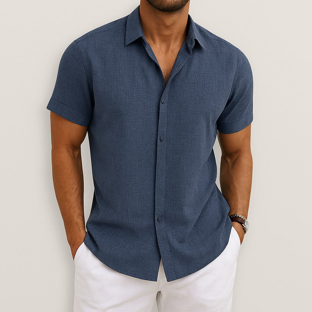 Boris – Heren overhemd met korte mouwen en zomers comfort