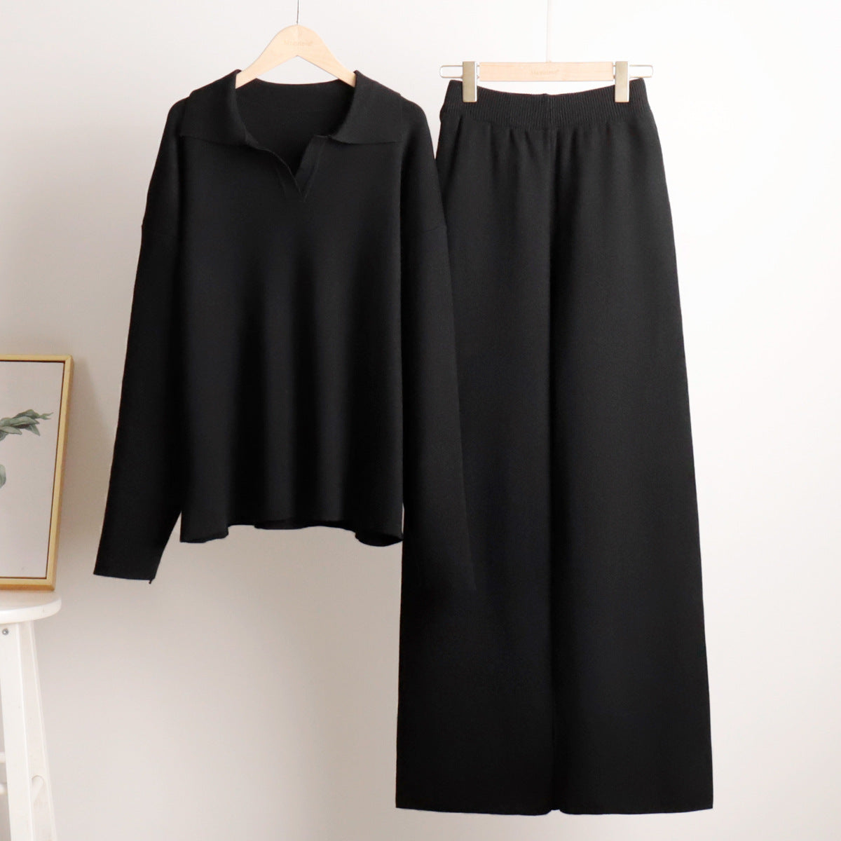Dames Lounge Set | Oversized polosweater en wijde broek