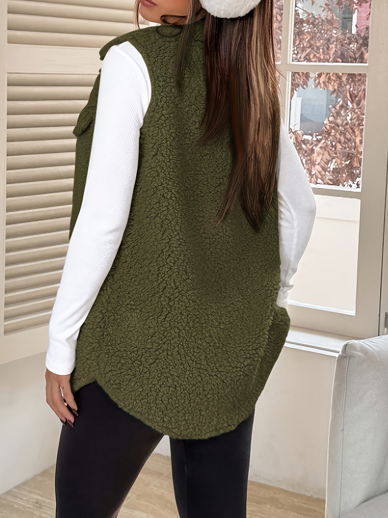 Teddy Bodywarmer Lang Dames | Cozy laag met stijlvolle pasvorm