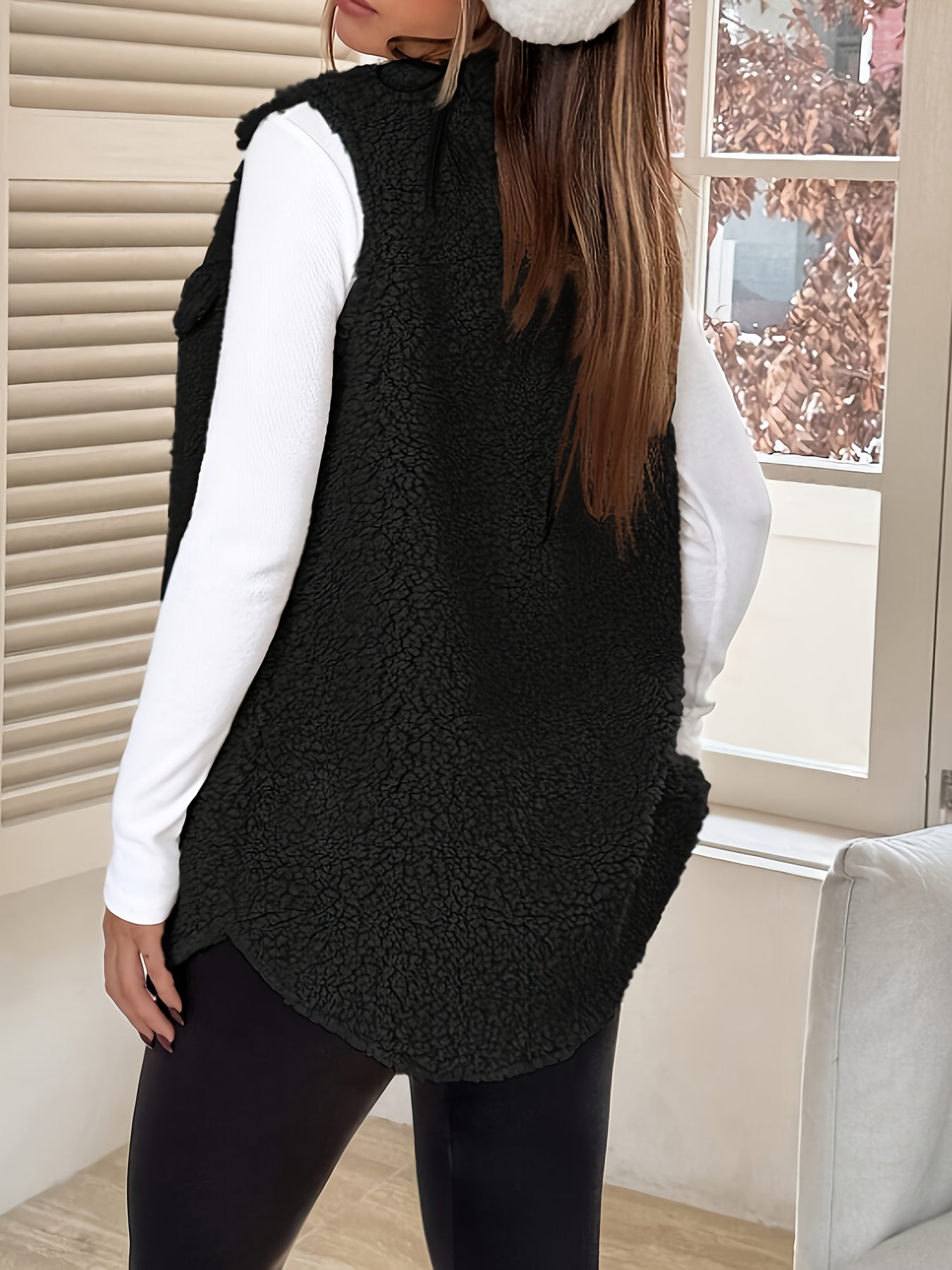 Teddy Bodywarmer Lang Dames | Cozy laag met stijlvolle pasvorm