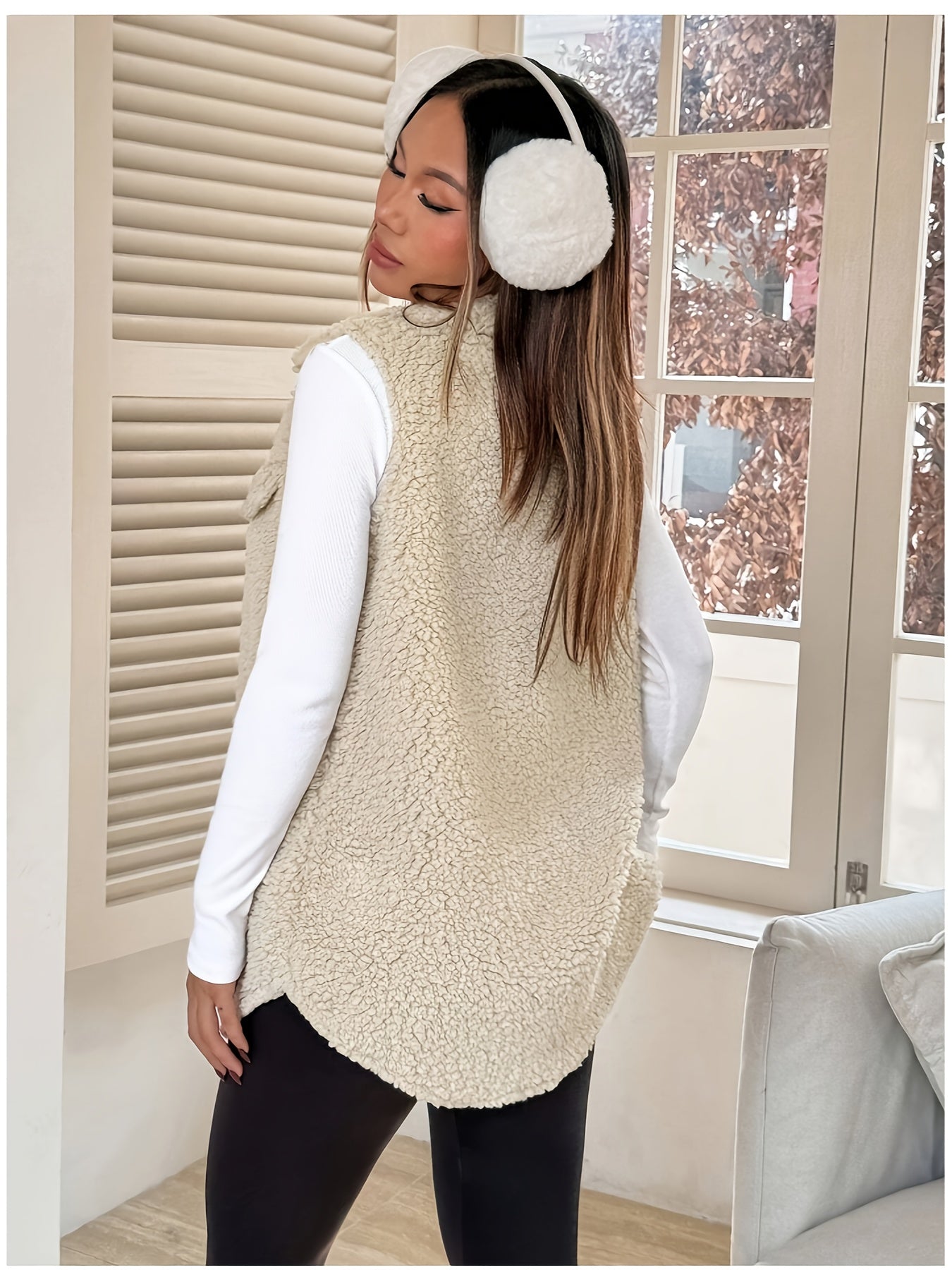 Teddy Bodywarmer Lang Dames | Cozy laag met stijlvolle pasvorm