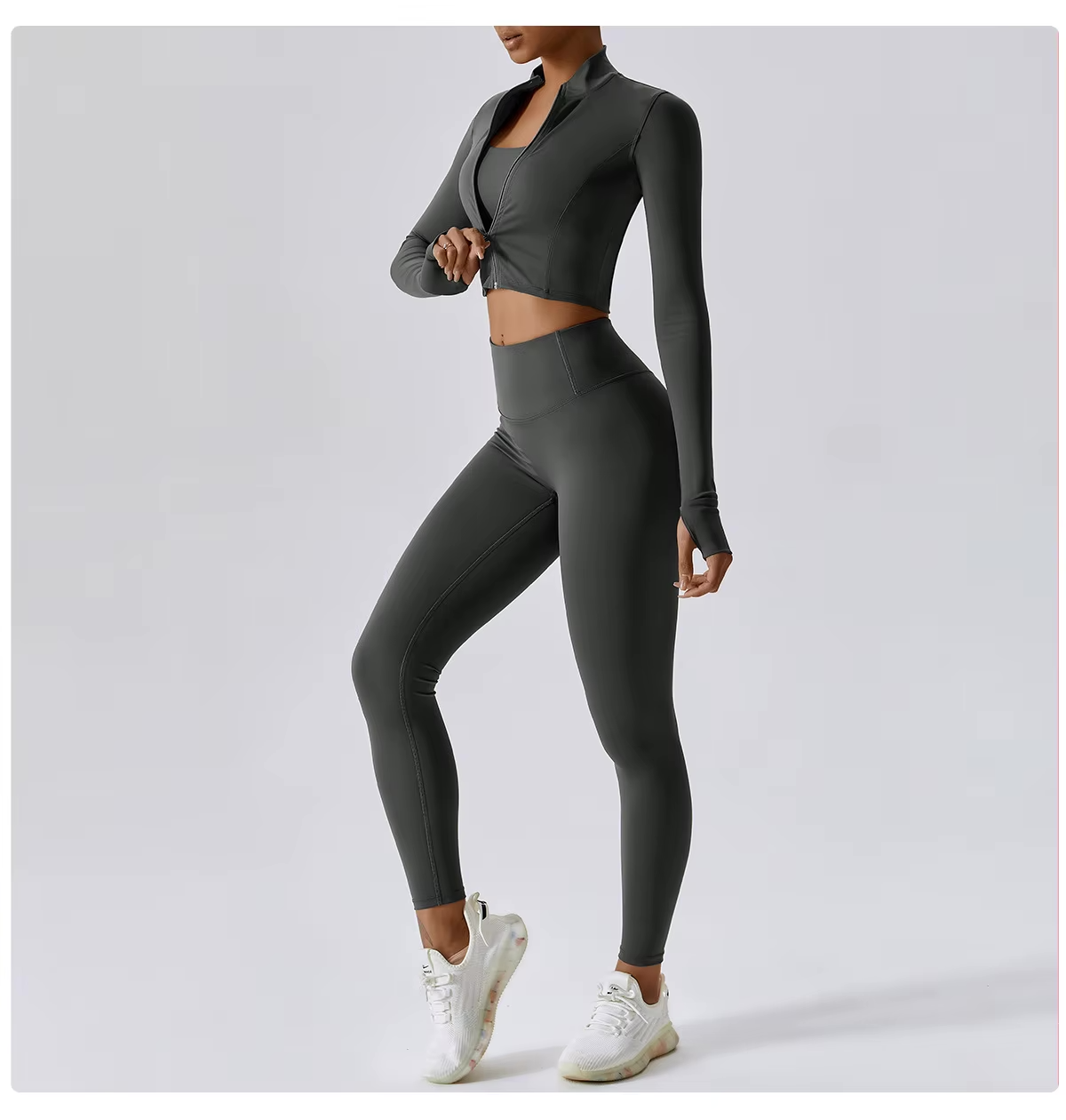 Dames 3-Delige Pilates Set | Comfortabel met legging, top & vest