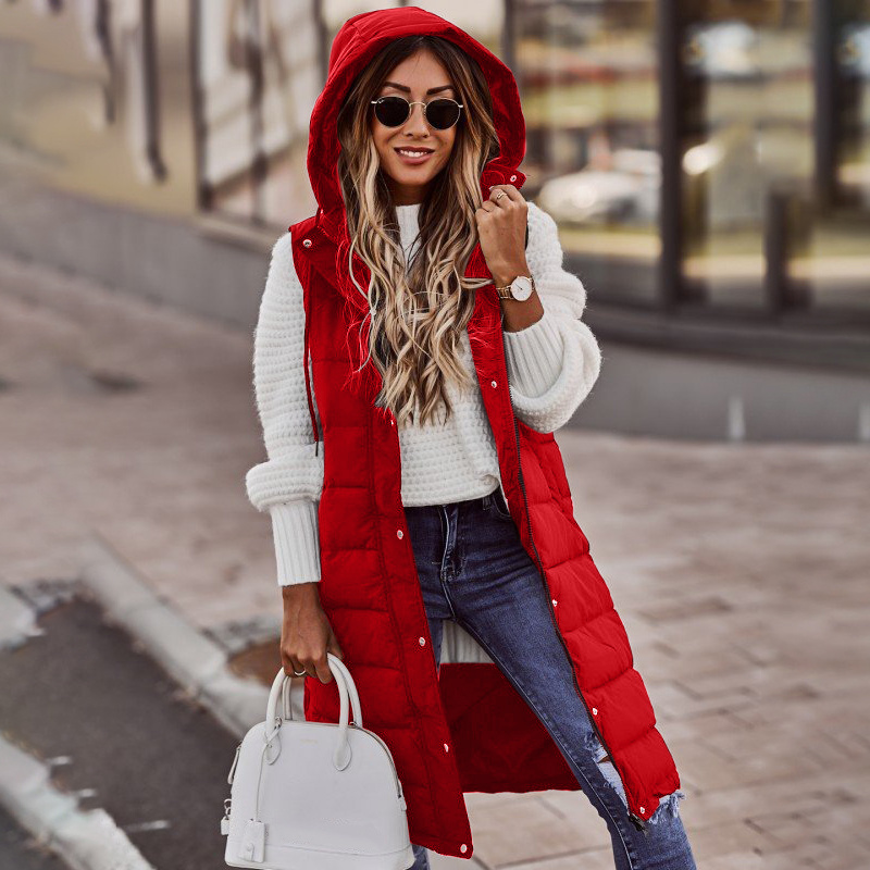 Mira – Dames oversized bodywarmer met capuchon voor de herfst