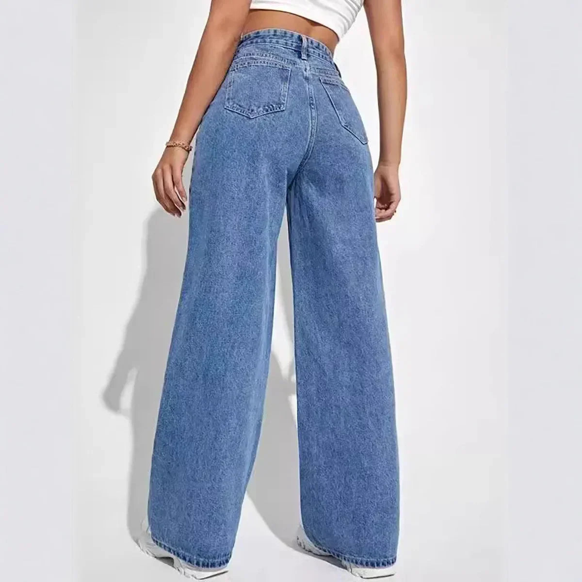 Dames High Waist Wide Leg Jeans | Tijdloos design in stevig denim
