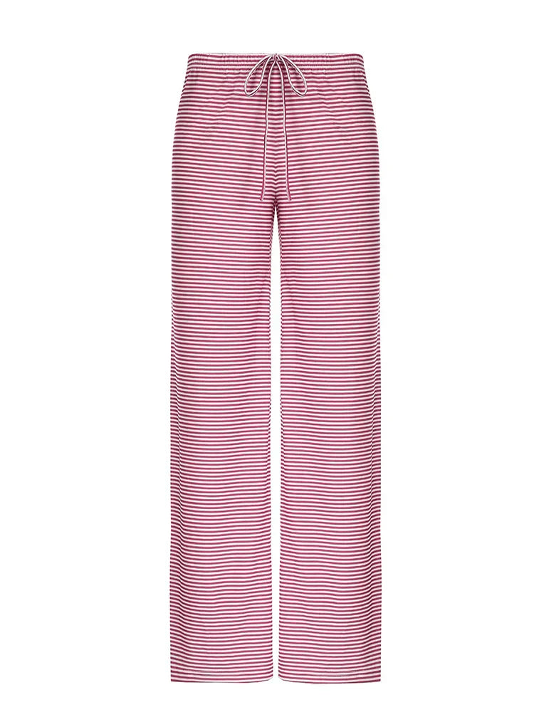 Serenya – Dames gestreepte broek met relaxte pasvorm
