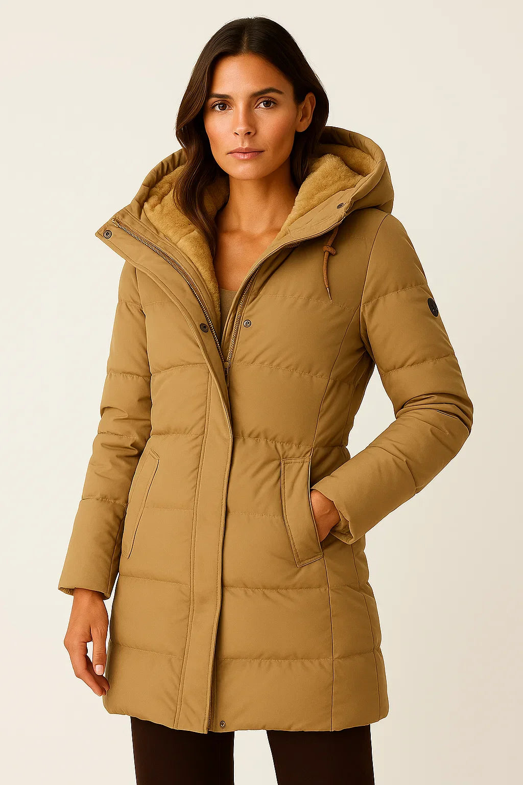 Dames Lange Puffer Jas | Gewatteerde jas met isolatie