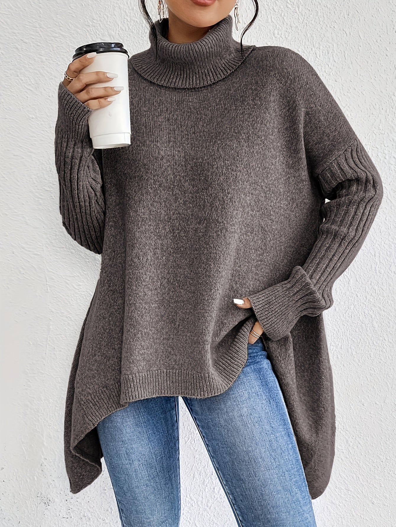 Dames Coltrui | Oversized pasvorm met turtleneck