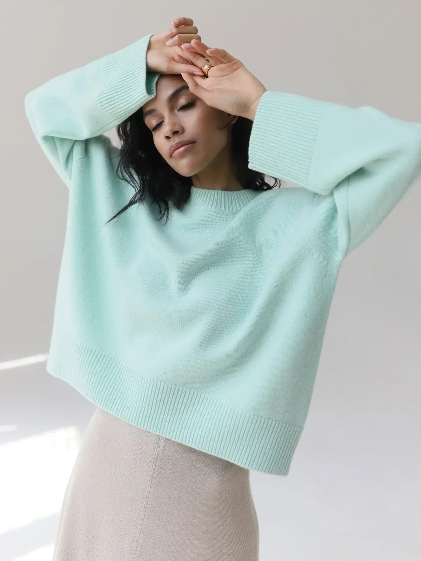 Oversized Dames Trui | Zachte ronde hals en trendy look