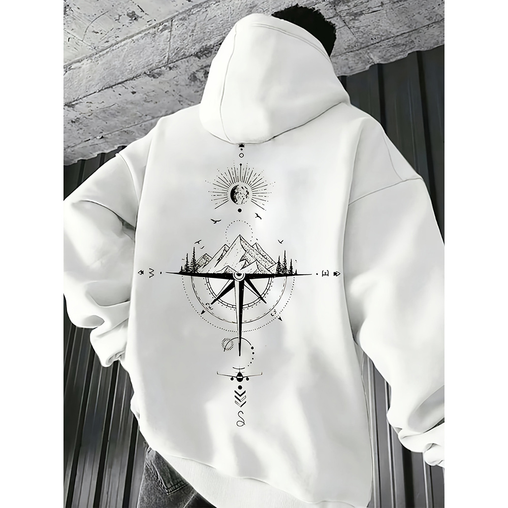 Heren Hoodie | Comfort, stijl en een stoer kompasdesign
