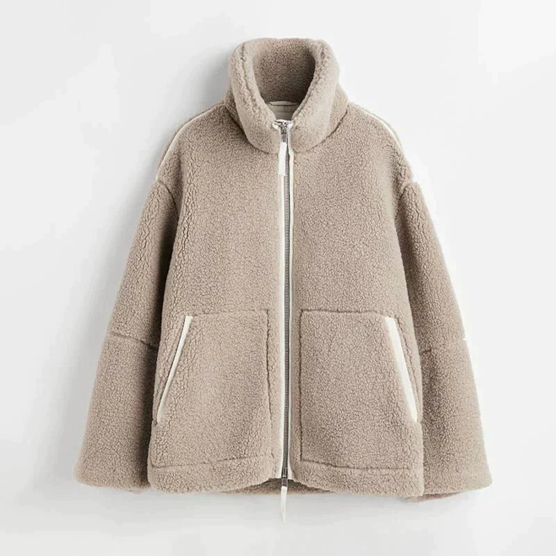 Dames Oversized Teddy Fleece Jas | Warme en trendy herfstlook