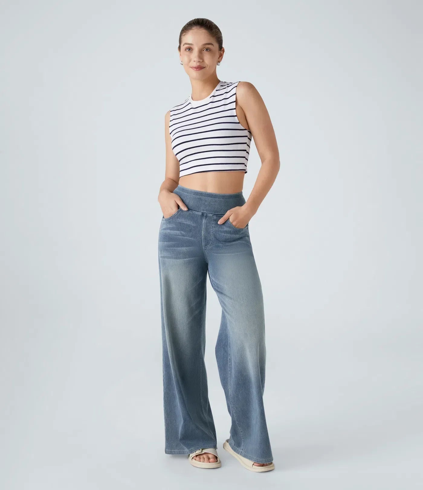 Dames High-Waist Stretch Broek | Comfortabele pasvorm met corrigerende tailleband