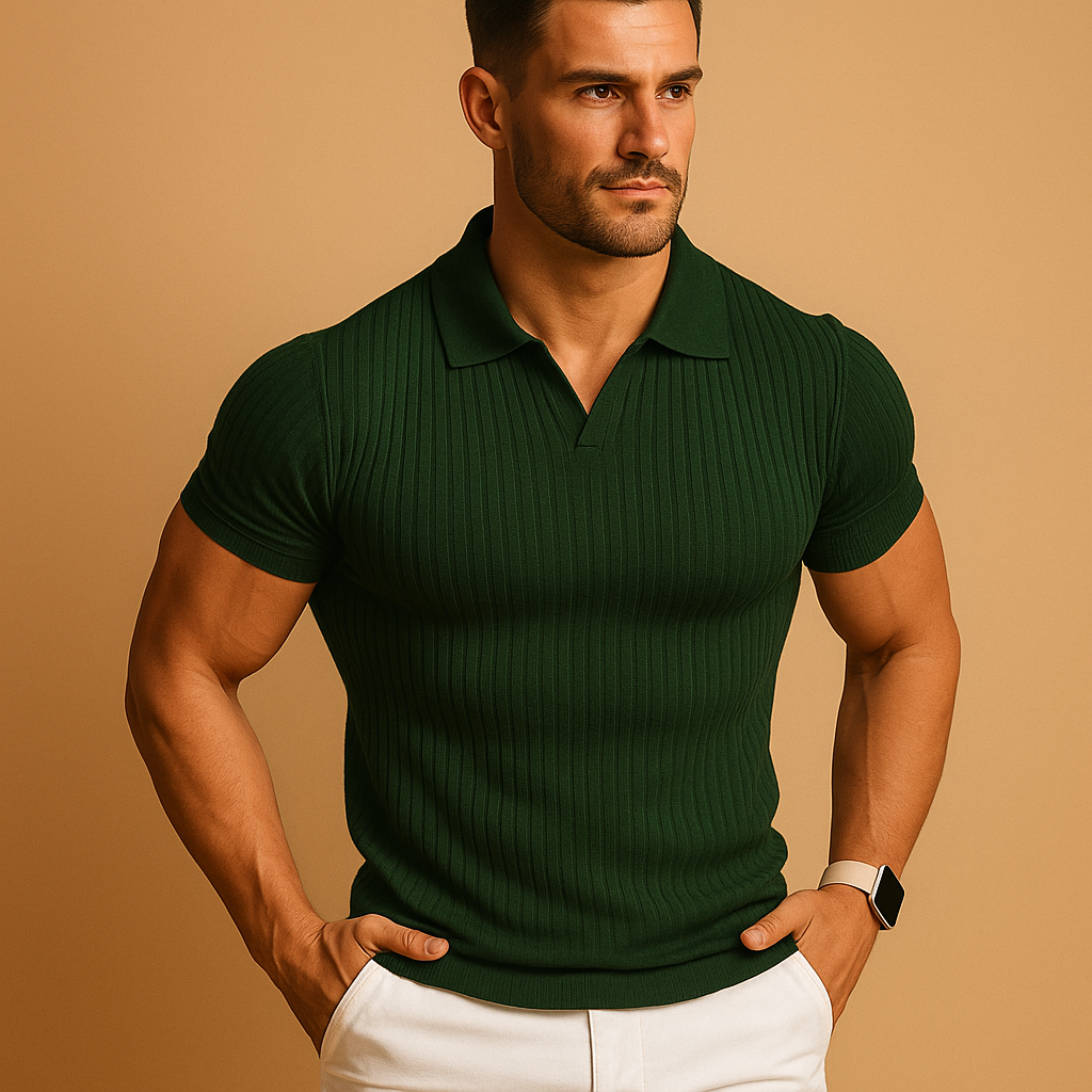 Mick – Heren slim fit poloshirt met luxe afwerking