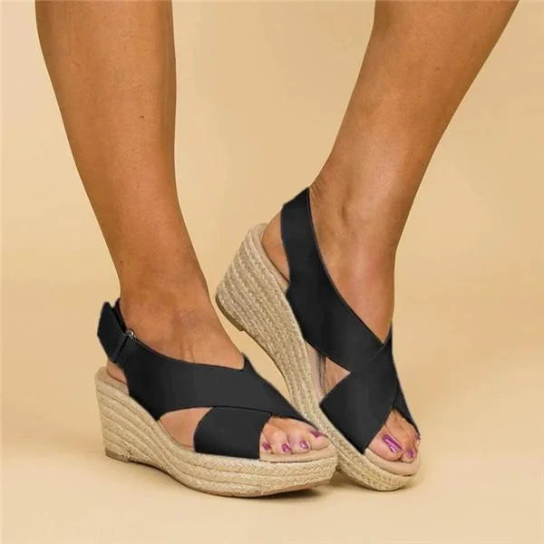 Yana – Dames sandalen met comfort wedge en elegantie