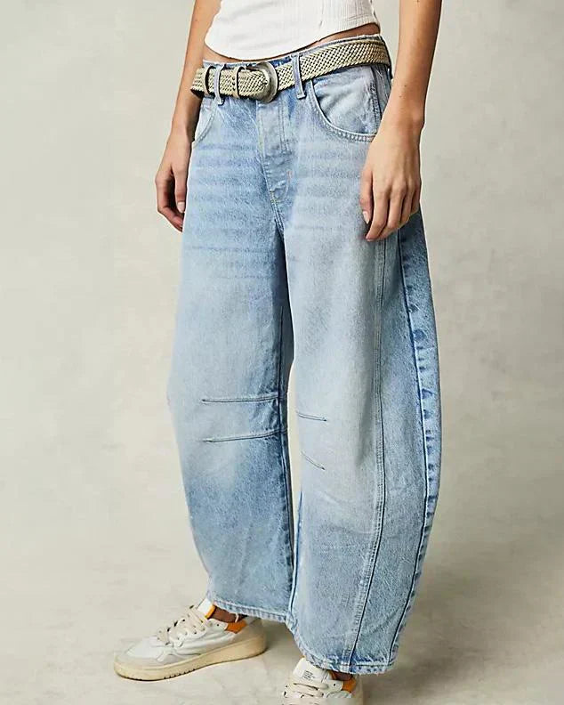 Niora – Dames barrel jeans met moderne fit