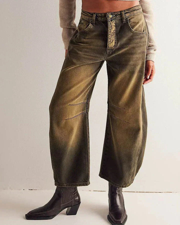 Niora – Dames barrel jeans met moderne fit