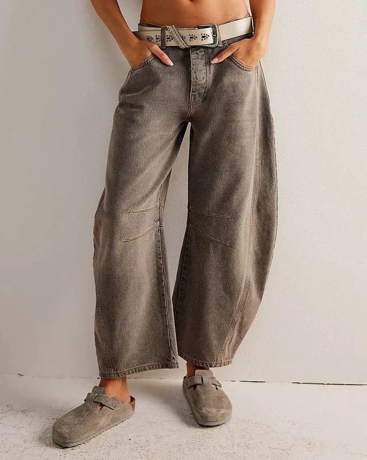 Niora – Dames barrel jeans met moderne fit