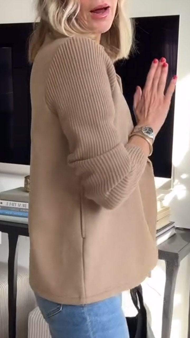 Dames Lange Gebreide Blazer | Stijlvolle elegantie met een casual touch