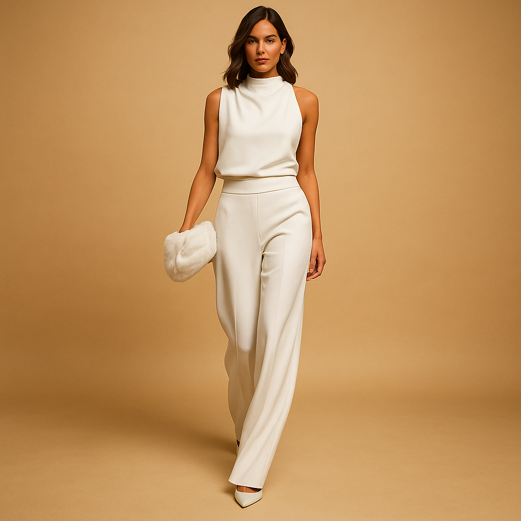 Dames Jumpsuit | Elegante pasvorm met hoge taille en wijde pijpen