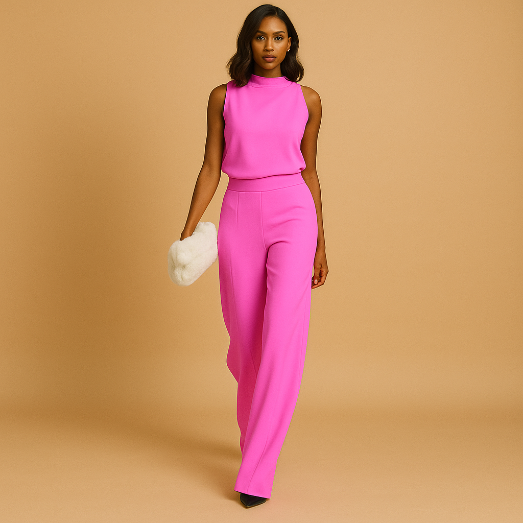 Dames Jumpsuit | Elegante pasvorm met hoge taille en wijde pijpen